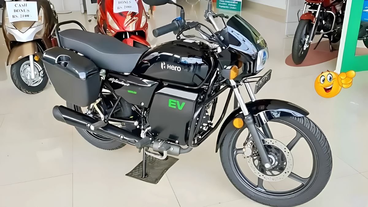 Hero Splendor Electric, Splendor EV 2025, electric Splendor bike, Hero electric bike, Splendor 300 km range, Hero EV price India, budget electric bike, fast charging EV bike, Hero MotoCorp electric, electric commuter bike,